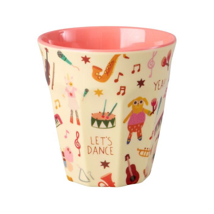 RICE -  Middelgroot beker - Music Band Roze
