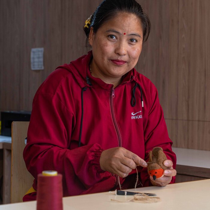 Sjaal met Verhaal – Hanger Roodborstje Small