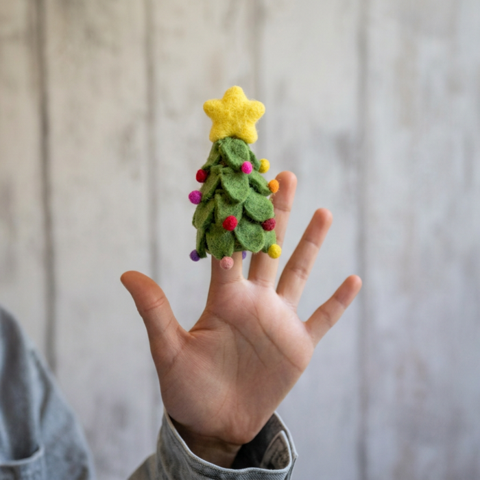 Sjaal met Verhaal – Vingerpopje Kerstboom Multicolor