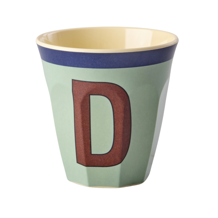 RICE - Medium Alphabet Cup D Vintage Khaki
