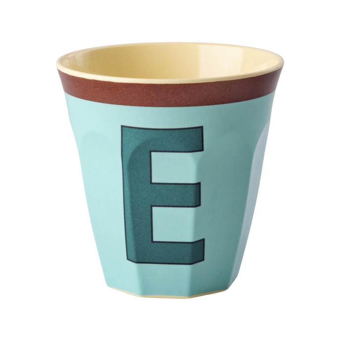 RICE Medium Alphabet Cup E Vintage Mint - RICE