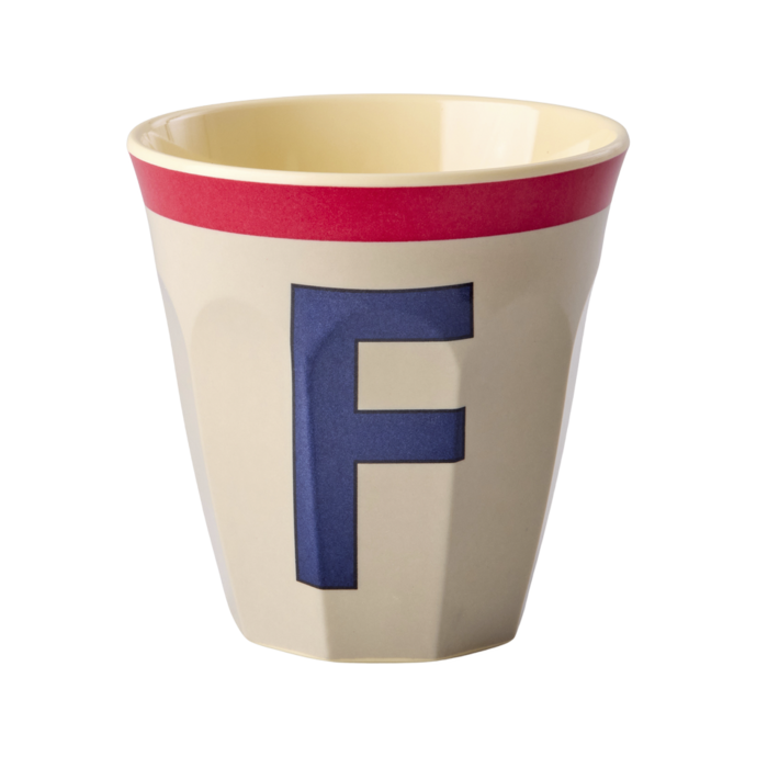RICE Medium Alphabet Cup F Vintage Cool Grey - RICE