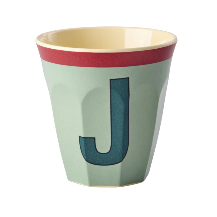 RICE Medium Alphabet Cup J Vintage Khaki - RICE