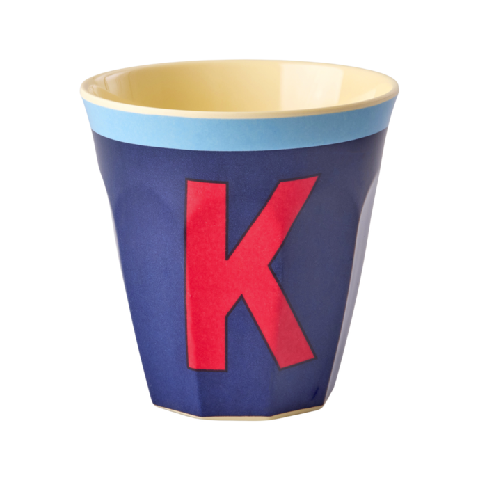 RICE Medium Alphabet Cup K Vintage Royal Blue - RICE