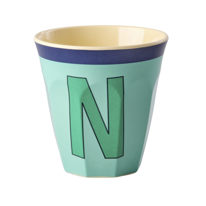 RICE Medium Alphabet Cup N Vintage Mint Green - RICE