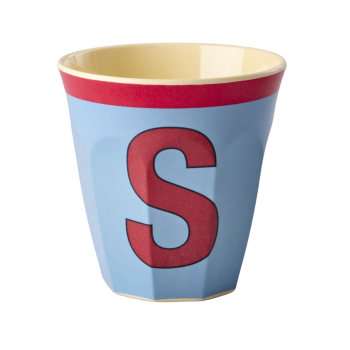 RICE Medium Alphabet Cup S Vintage Blue - RICE