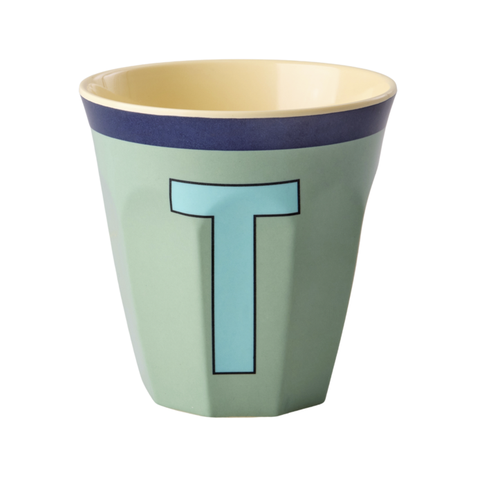 RICE Medium Alphabet Cup T Vintage Khaki - RICE