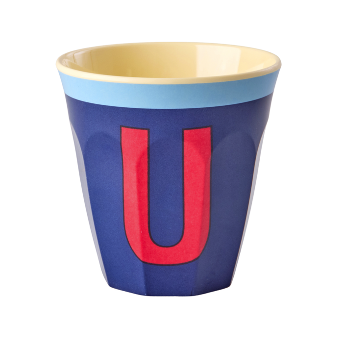RICE Medium Alphabet Cup U Vintage Royal Blue - RICE