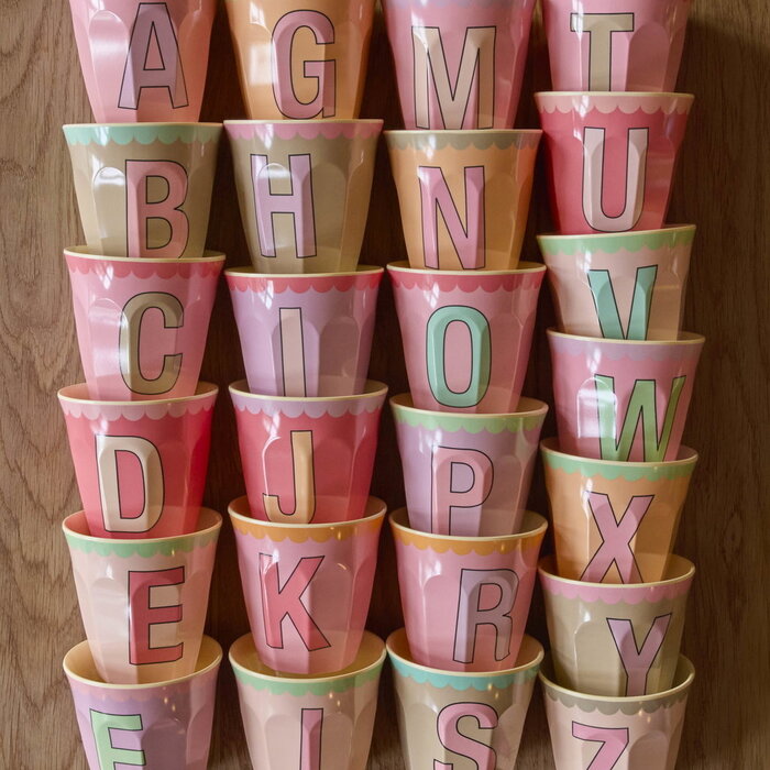 RICE - Medium Alphabet Cup C Vintage Pink