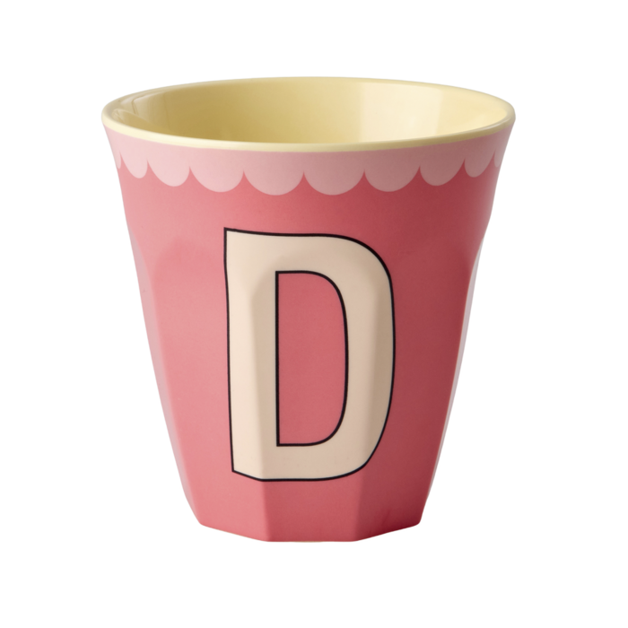 RICE Medium Alphabet Cup D Vintage Salmon - RICE