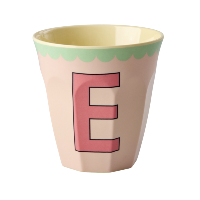 RICE Medium Alphabet Cup E Vintage Soft Pink - RICE