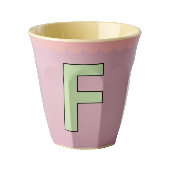 RICE Medium Alphabet Cup F Vintage Lavender - RICE
