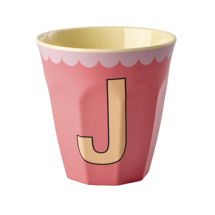 RICE Medium Alphabet Cup J Vintage Salmon - RICE