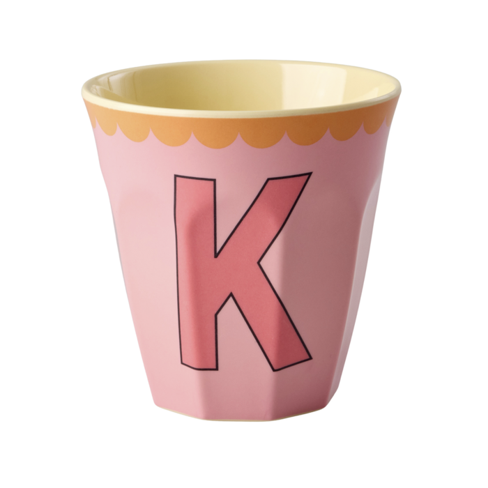 RICE Medium Alphabet Cup K Vintage Pink - RICE