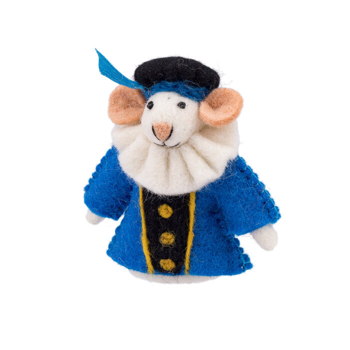 Sjaal met Verhaal - Vingerpopje Muis Pietermuis Blauw
