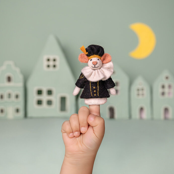Sjaal met Verhaal Vingerpopje Muis Hoofdpiet - Sjaal met Verhaal