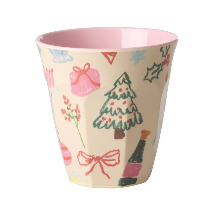 RICE Middelgrote Beker - Xmas Galore Print - RICE