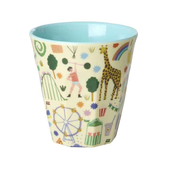 RICE - Middelgroot Kinderbeker Mint Fun Fair Print