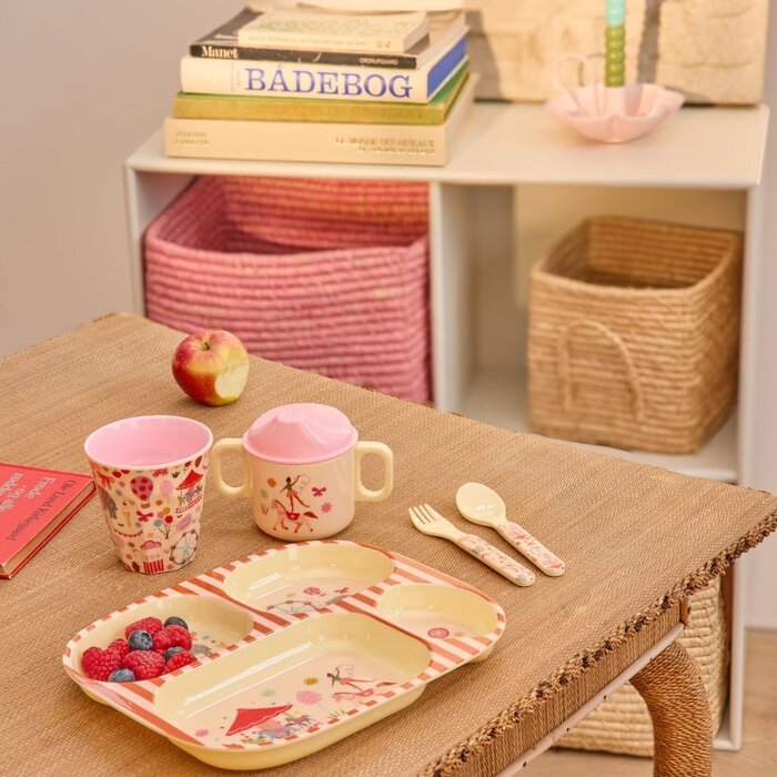 RICE - Middelgroot Kinderbeker Roze Fun Fair Print