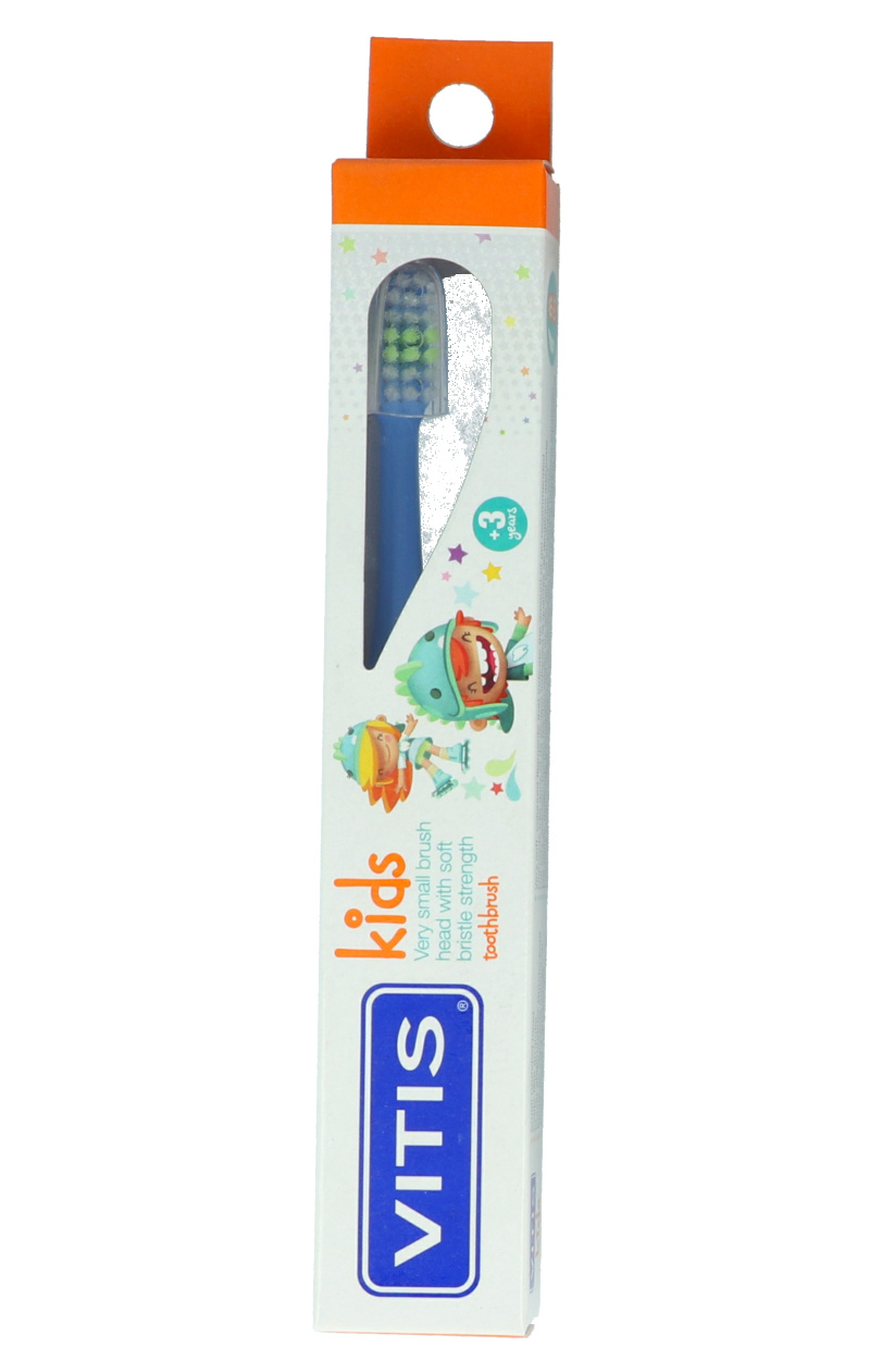 Vitis Kids - 3+ jaar tandenborstel - Blauw