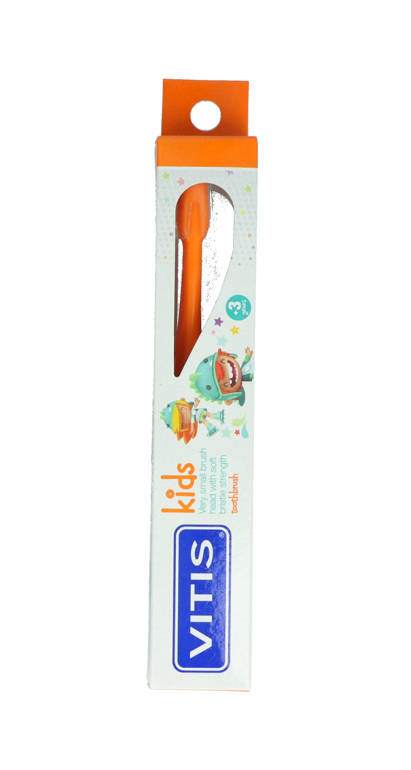 Vitis Kids - 3+ jaar tandenborstel - Oranje 