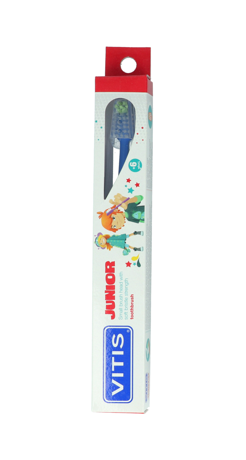 Vitis Junior - 6+ jaar tandenborstel - Blauw