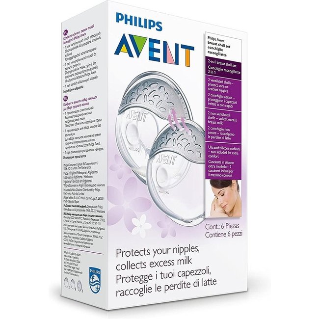 Philips Avent - Borstschelpen tepel beschermer - 2 stuks - SCF157/02