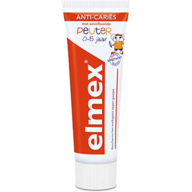 Elmex Peuter - Tandpasta - 0/5 jaar - 3x75ml - Voordeelverpakking