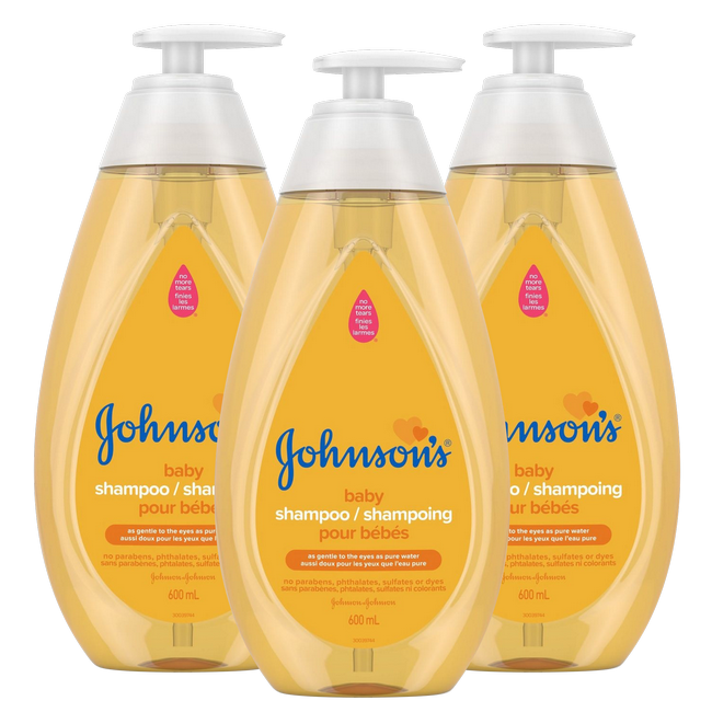 Johnson's - Baby Shampoo - Pure & Gentle - 3 x 750ml - Inclusief pomp