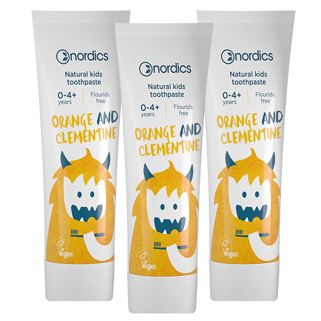 Nordics Kids - Natuurlijke Tandpasta Orange - 3 x 50ml Voordeelverpakking
