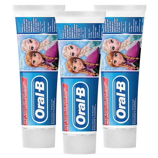Oral B Kids - Disney Frozen Tandpasta - 75ml - Met suikerschild - 3x75ml - Voordeelverpakking