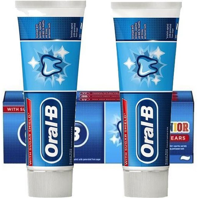 Oral B Oral B Junior - Tandpasta - 2x 75 ml - Met suikerschild - Voordeelverpakking