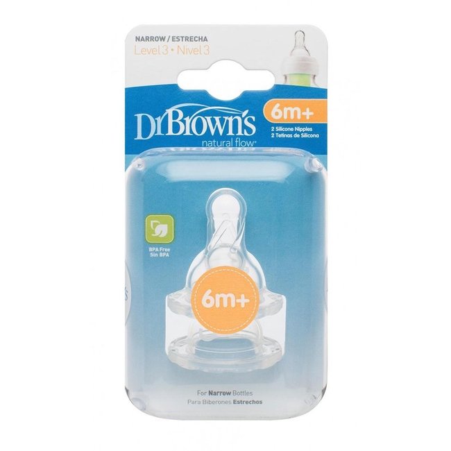 Dr. Brown's Fles Speen standaard - fase 3 - 2 stuks