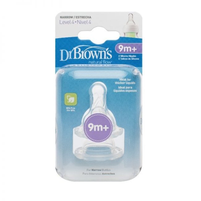 Dr. Brown's Fles Speen standaard - Fase 4 - 2 stuks
