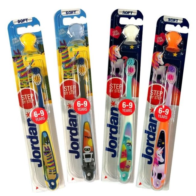 Jordan Kids - Tandenborstel Soft 6-9 jaar - Willekeurig