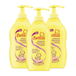 Zwitsal Zwitsal - Zeepvrije Wascreme - 3 x 400ml - Voordeelpack