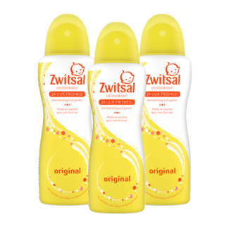 Zwitsal Zwitsal - Deodorant Spray - Orgineel - 3 x 100 ml - Voordeelpack