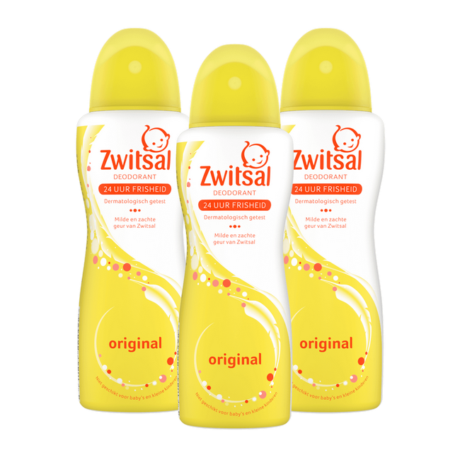 Zwitsal - Deodorant Spray - Orgineel - 3 x 100 ml - Voordeelpack