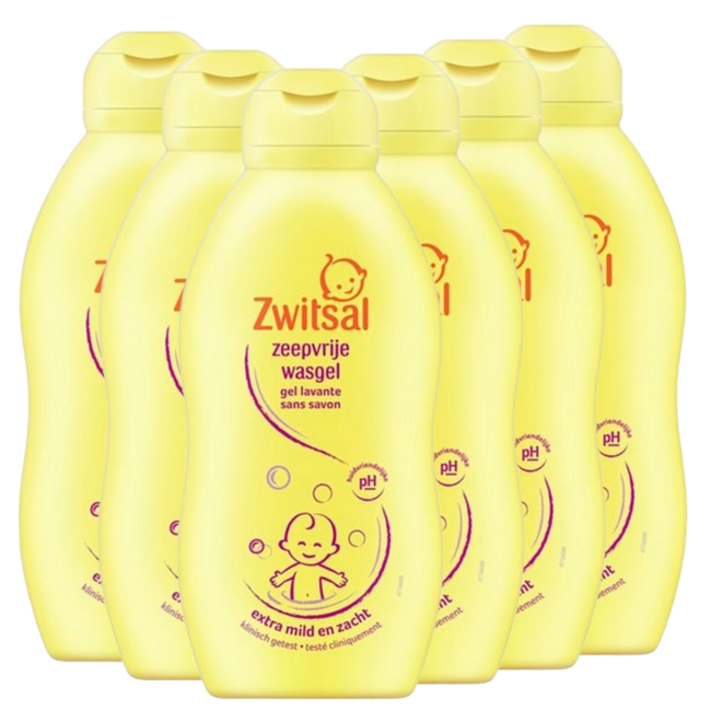 Zwitsal - Zeepvrije Wasgel - 6 x 700ml - Voordeelverpakking