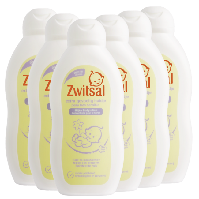 Zwitsal Baby - Shampoo Extra Gevoelig Huidje - 6x200ml - Voordeelverpakking