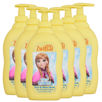Zwitsal Zwitsal Baby - Disney Frozen Bad & Wascreme - 6 x 400ml - 6-Pack Voordeelverpakking