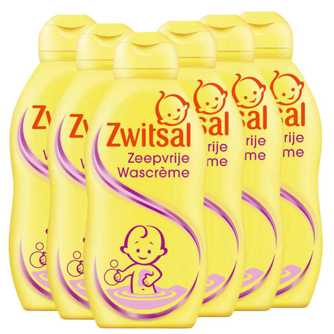 Zwitsal Zwitsal - Zeepvrije Wascreme - 6 x 200ml - Voordeelverpakking