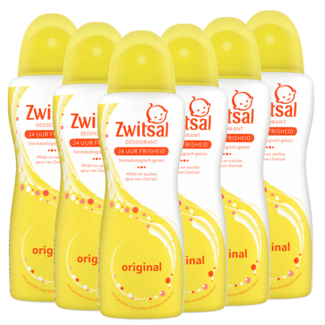 Zwitsal Zwitsal - Deodorant Spray - Orgineel - 6 x 100 ml - Voordeelverpakking