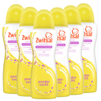 Zwitsal Zwitsal - Deodorant Spray - Soft - 6 x 100 ml - Voordeelverpakking