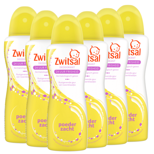 Zwitsal - Deodorant Spray - Soft - 6 x 100 ml - Voordeelverpakking