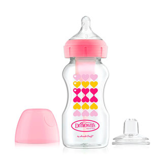 Dr. Brown Dr. Brown's - Options + Bottle to Sippy starterkit BH - 270ml - Roze