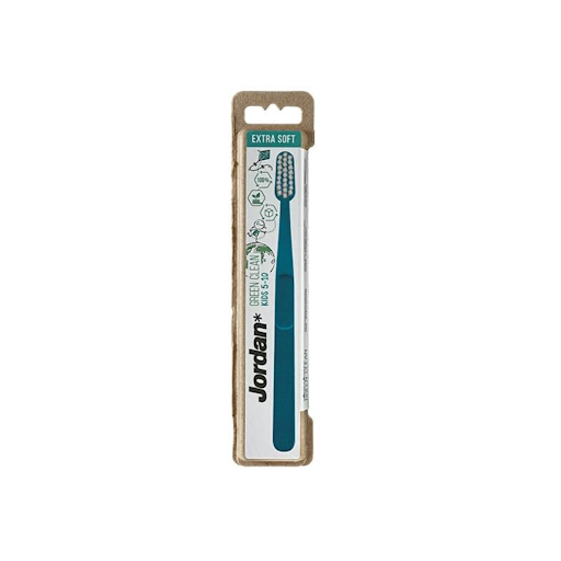 Jordan - Tandenborstel Extra Soft - Green Clean - 5/10 jaar - Blauw