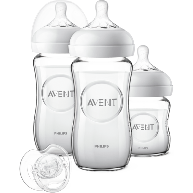 Syndicaat parfum Over het algemeen Philips Avent - Natural Glazen Babyflessen Starterset - 0+M - 5 delig -  Babydrogist.nl