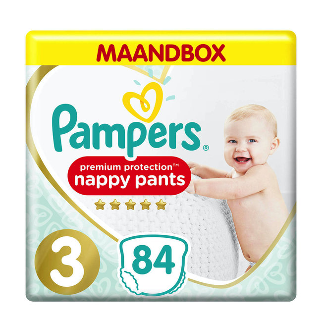 Pampers - Premium Protection Pants - Maat 3 - Maandbox - 84 luierbroekjes