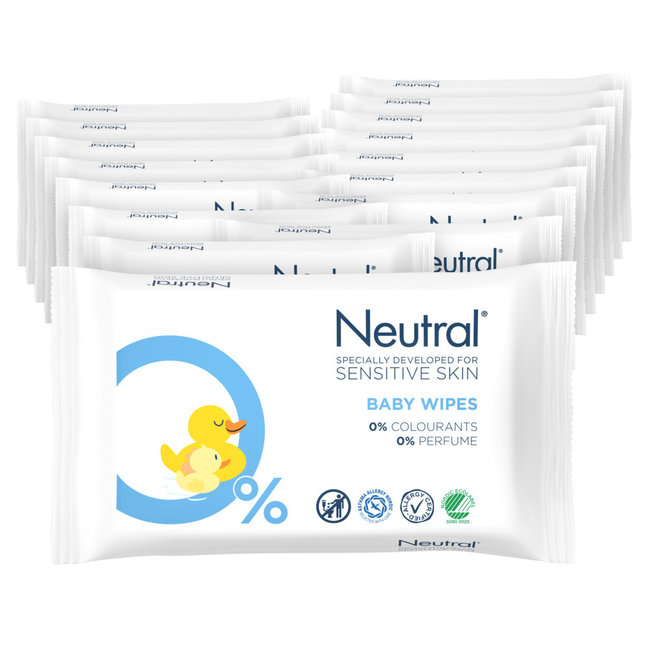 Neutral Neutral - Baby Billendoekjes - 60 x 52 stuks - 0% Parfum